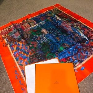 SOLD- NWT Hermes Jardins D' Hiver Silk Scarf